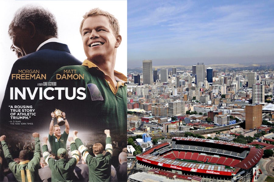 Famous movies filmed in Africa - invictus