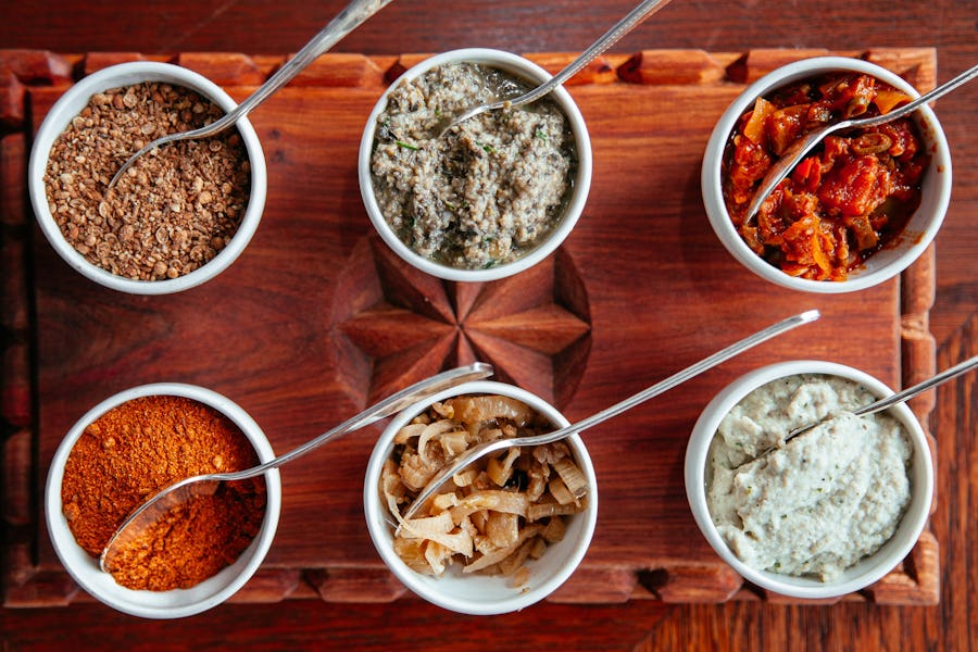 A variety of spices & condiments