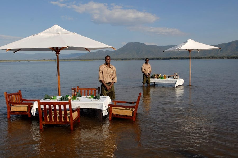 Lunch in the Zambezi River