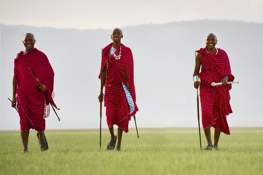 Maasai guides are Lake Manyara, Tanzania